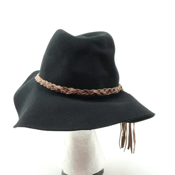 Ale by Alessandra • Free People Gaucho Adjustable 100% Wool Felt Hat Suede Trim